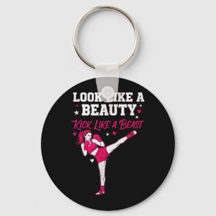 Look Like Beauty Kick Like Kickboxing Kickboxer Key Ring