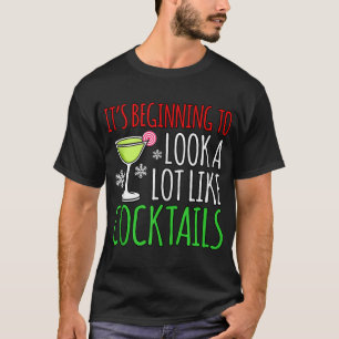  Look Like Cocktails Merry Christmas Santa Gnomes T-Shirt