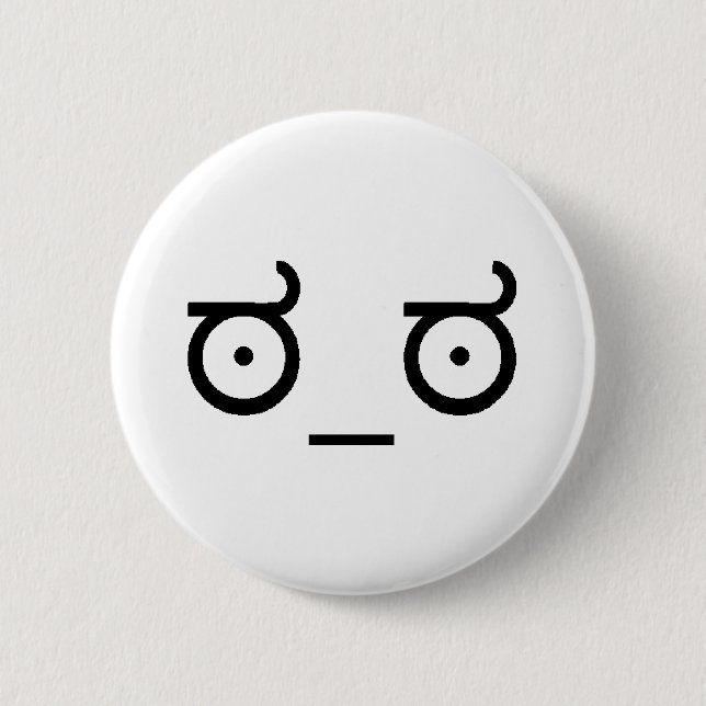 Look Of Disapproval 6 Cm Round Badge (Front)