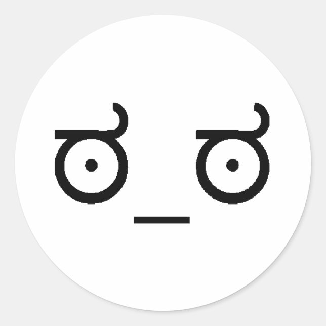 Look Of Disapproval Classic Round Sticker (Front)