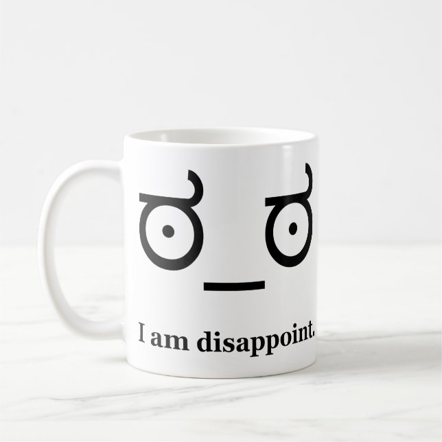 Look of Disapproval Disappoint Coffee Mug (Left)