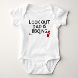 Look Out, Dad's BBQing! Baby Bodysuit