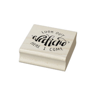 Look Out Weekend Here I Come Rubber Stamp