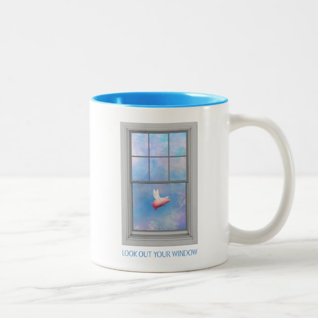 Look Out Your Window Two-Tone Coffee Mug (Right)