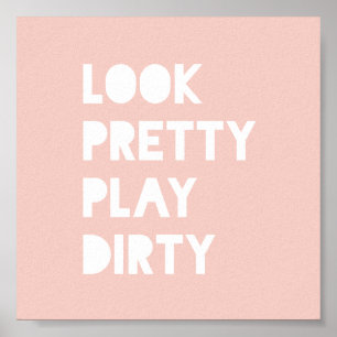 Look Pretty Funny Quote Art Prints Blush