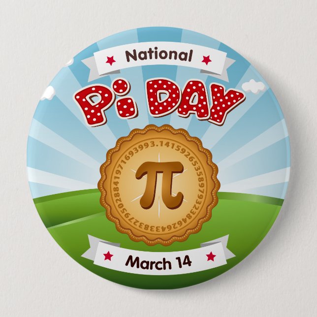 Look Sharp on Pi Day 10 Cm Round Badge (Front)