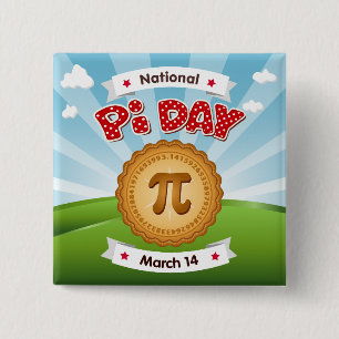Look Sharp on Pi Day 15 Cm Square Badge