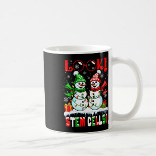Look! Stem Cells Xmas Snow Couple Snowmen Science Coffee Mug