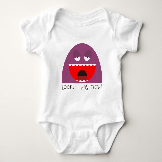 Look,  Teeth! Baby Bodysuit (Front)