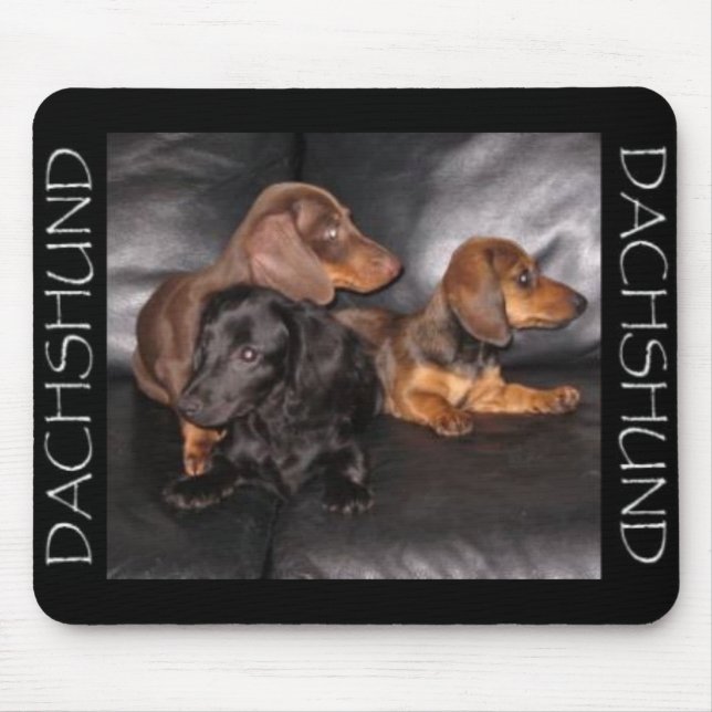 Look the other way Doxie Mouse Pad (Front)