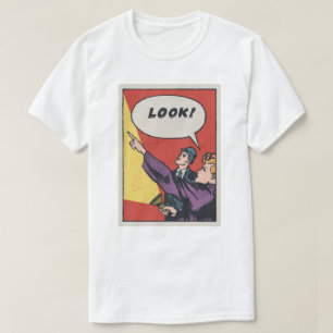 LOOK! The Thing in the Sky • Golden Era Comic Art T-Shirt