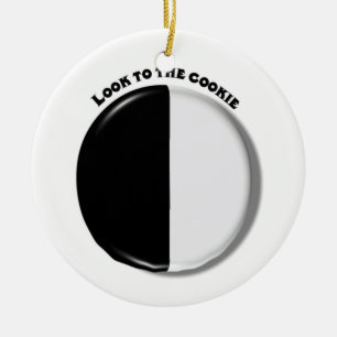 LOOK TO THE BLACK AND WHITE COOKIE ornament