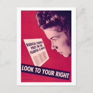 Look to Your Right Postcard