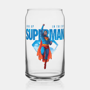 Look Up It’s Superman Can Glass