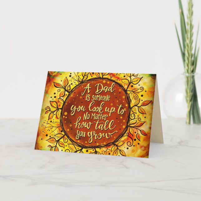 “Look up to Dad” Father’s Day Inspirivity Card (Front)