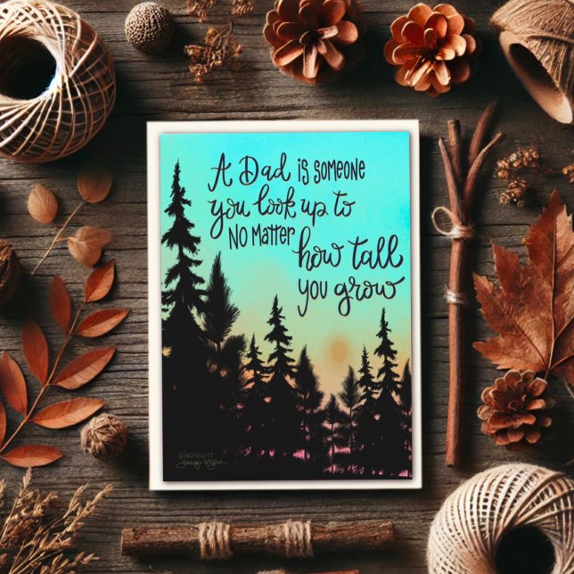 Look Up To Dad Father’s Day Trees Inspirivity Card (Creator Uploaded)