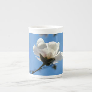 Look Up to the Heavens & Sing! Magnolia Flowers Bone China Mug