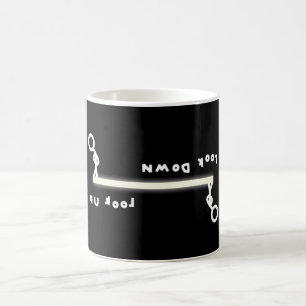 Look up vs look down (& the stick men) coffee mug