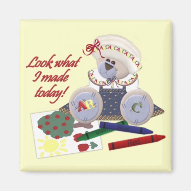 Look What I Made Square Magnet (Front)