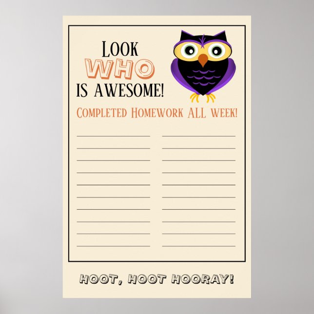 Look WHO is Awesome 24" x 36"  Poster (Front)