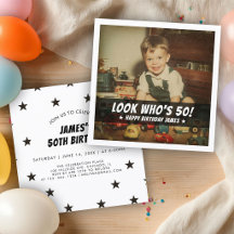 Look Who’s 50 Birthday Custom Retro Photo