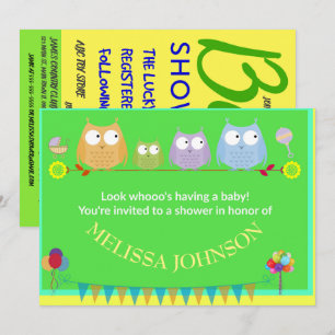 Look Whooo’s Baby Owl Shower Invite Art