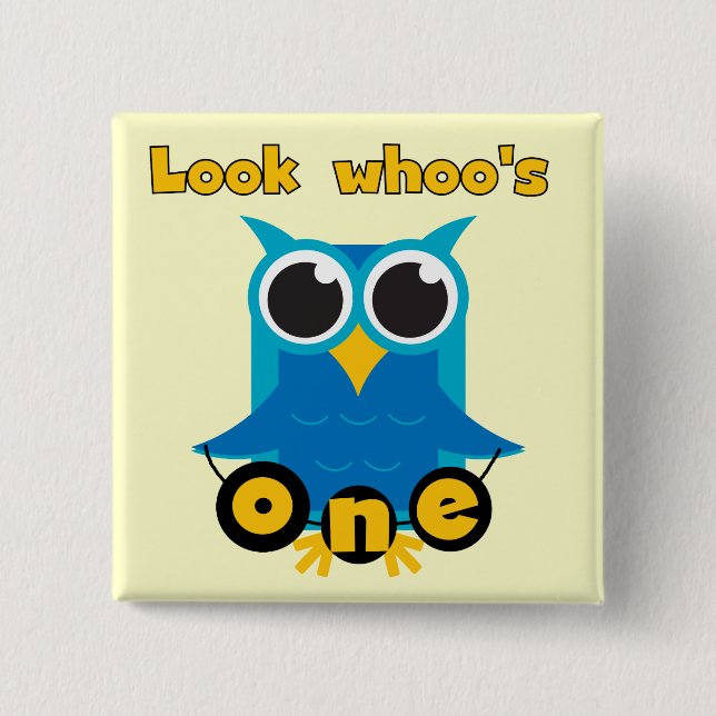 Look Whoo's 1 Tshirts and Gifts 15 Cm Square Badge (Front)