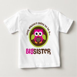 Look Whoos Going to be a Big Sister Owl Baby T-Shirt
