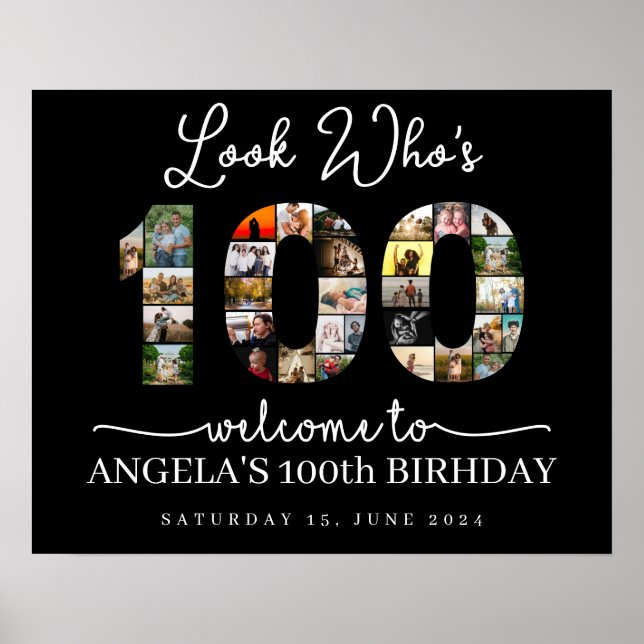 look who's 100 milestone 100th birthday photos poster (Front)