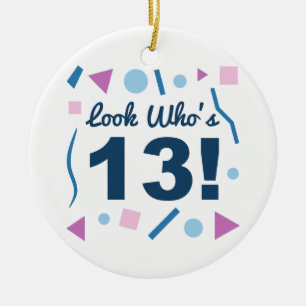 Look Who's 13 Ceramic Tree Decoration