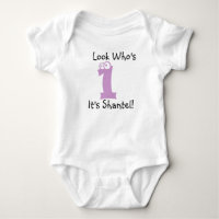 Look Who's 1 Customisable Birthday Tshirt