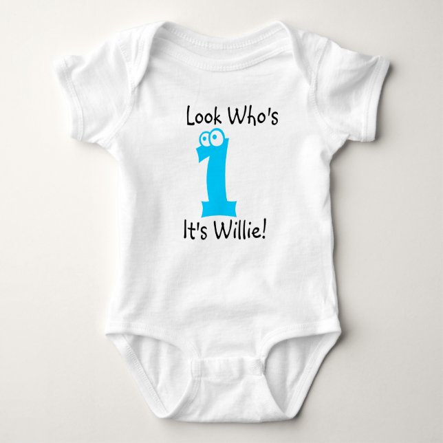 Look Who's 1 Customisable Birthday Tshirt (Front)