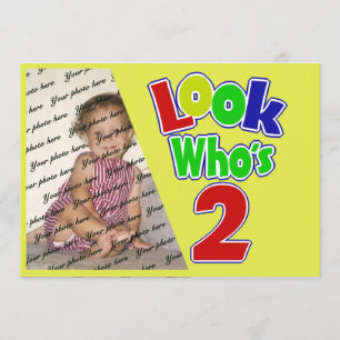 Look Who's 2/ Birthday Invitation