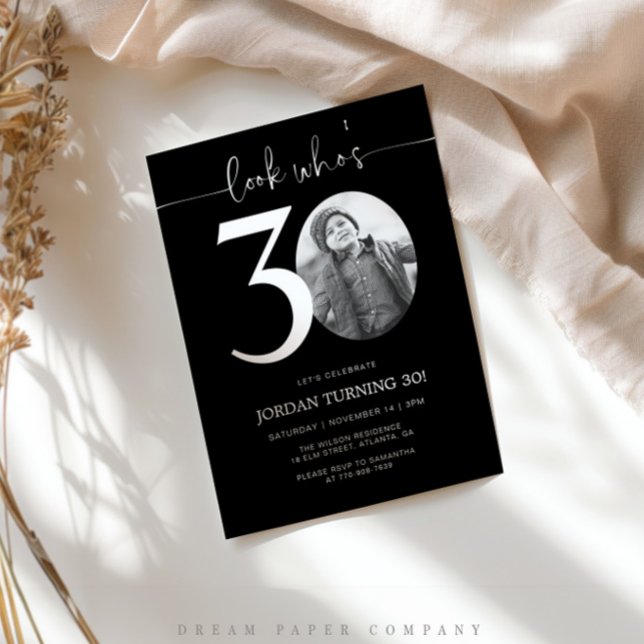 Look Who's 30 | Photo 30th Birthday Invite (Creator Uploaded)