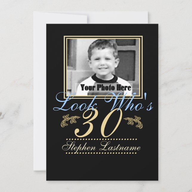 Look Who's 30 Photo Invitation (Front)