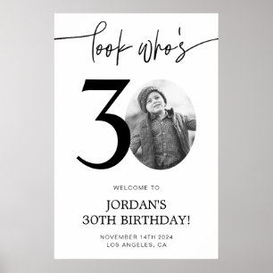 Look Who's 30 Welcome Sign