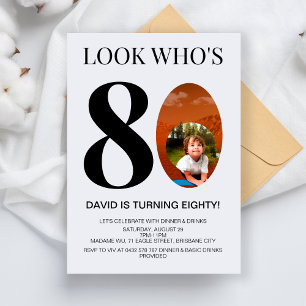 Look Who's 30th 40th 50th 60th 80th Birthday Party Invitation