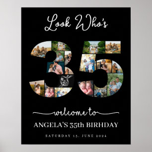 look who's 35 years old happy birthday poster