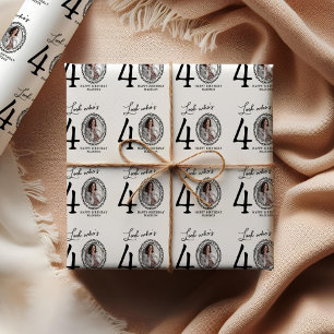 Look Who's 40! Photo Happy Birthday Wrapping Paper Sheet