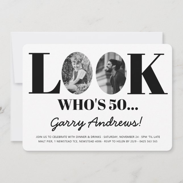 Look Who's 50 | 50th Invitation (Front)