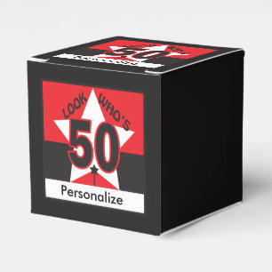 Look Who's 50 Years Old   50th Birthday Favour Box