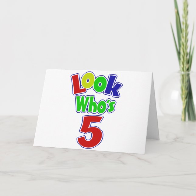 Look Who's 5 Card (Front)