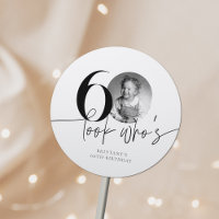 Look Who's 60 Funny Photo Simple 60th Birthday