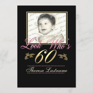 Look Who's 60 Photo Invitation