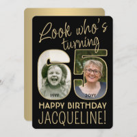 Look Who's 65 Black & Gold Birthday Party 2 Photo