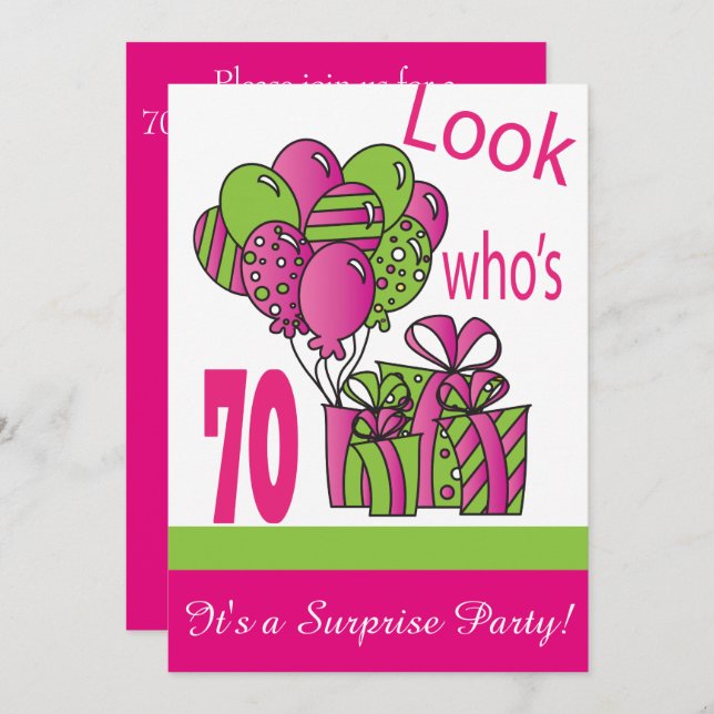 Look Who's 70 | 70th Birthday Invitation (Front/Back)