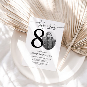 Look Who's 80   Photo 80th Birthday Invite