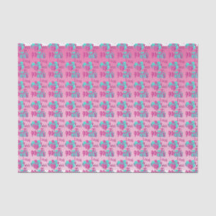 Look Who's 90   90th Birthday2 Pink and Turquoise Tissue Paper