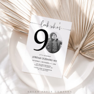 Look Who's 90   Photo 90th Birthday Invite
