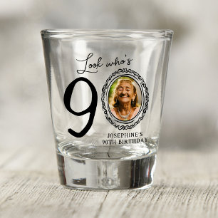 Look Who's 90! Photo 90th Birthday Shot Glass